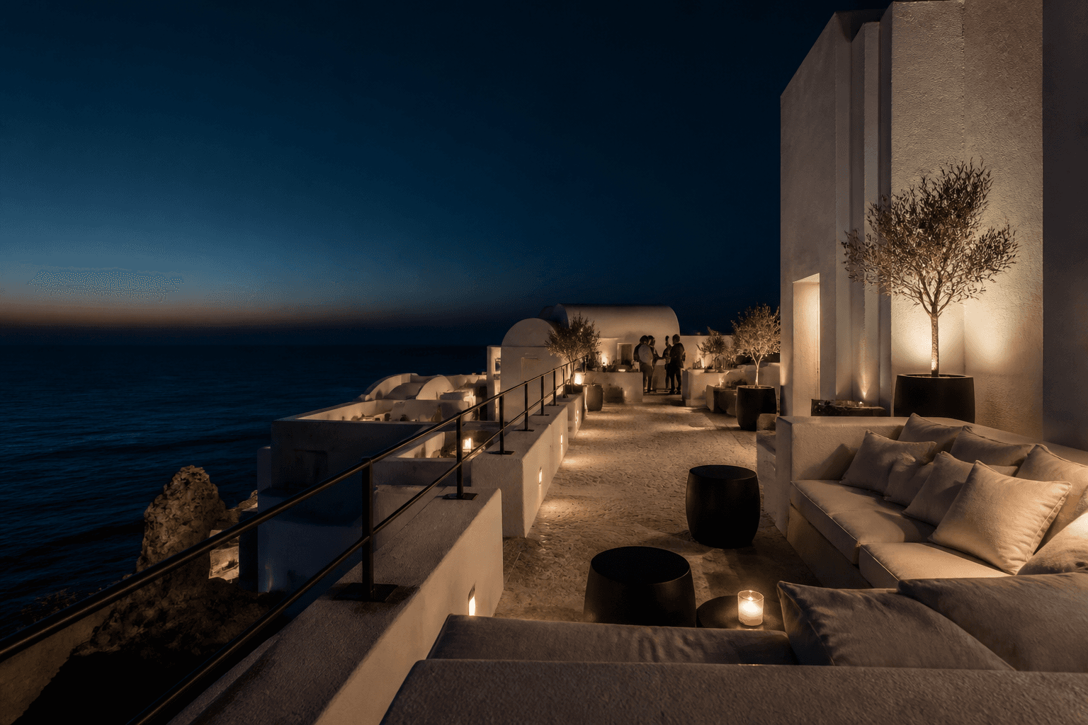 Tabula rooftop terrace at dusk
